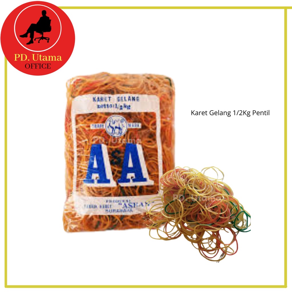 Karet Gelang Pentil AA 1/2 Kg Karet Kemasan