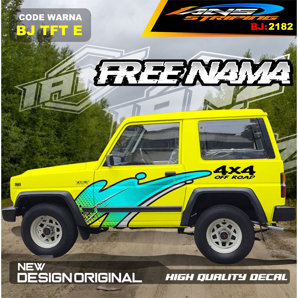 DECAL STIKER MOBIL TAFT TAF / STIKER VARIASI BODY MOBIL KATANA / STIKER MOBIL FEROZA, JEEP , ESCUDO, TAFF / STIKER MOBIL