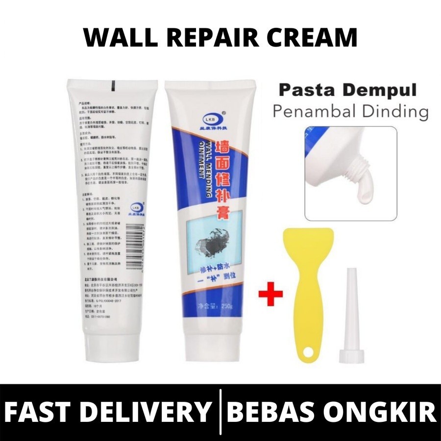 KRIM TAMBAL DINDING PASTA CREAM DEMPUL WALL REPAIR TEMBOK INSTANT