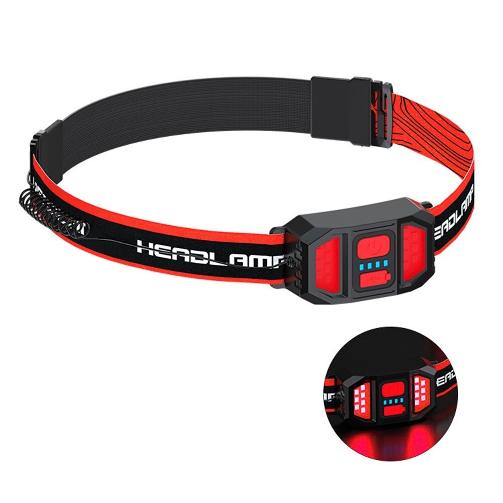 Senter Kepala Headlamp LED COB USB Rechargeable -- HEDOLIT