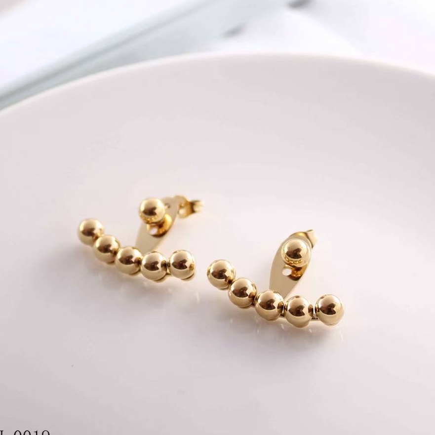 anting cantik pesta two model titanium + box