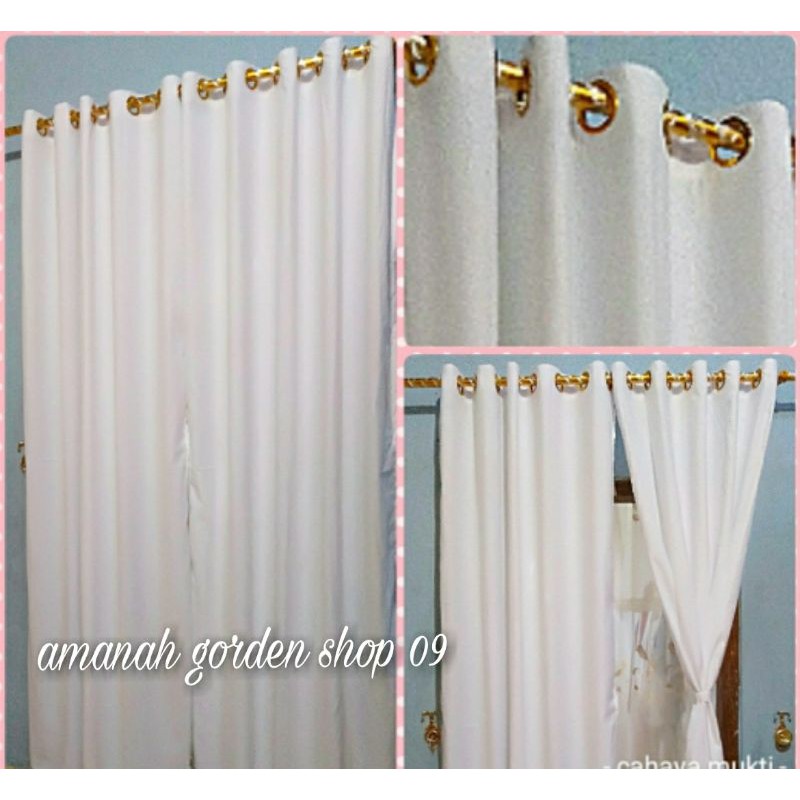 gorden putih polos gorden jendela putih polos gorden jendela minimalis gorden panjang 3 meter