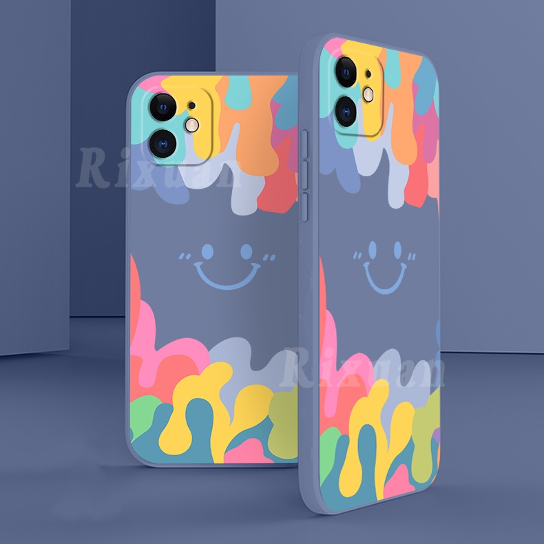 Casing Silikon OPPO A16 A15 A15S A53 A33 A54 A5S A12 A92 A5 A31 A3S A37F A59 F1S A1K A11K F11 F9 F7 OPPO Reno 6 6f 5F Motif Smiley