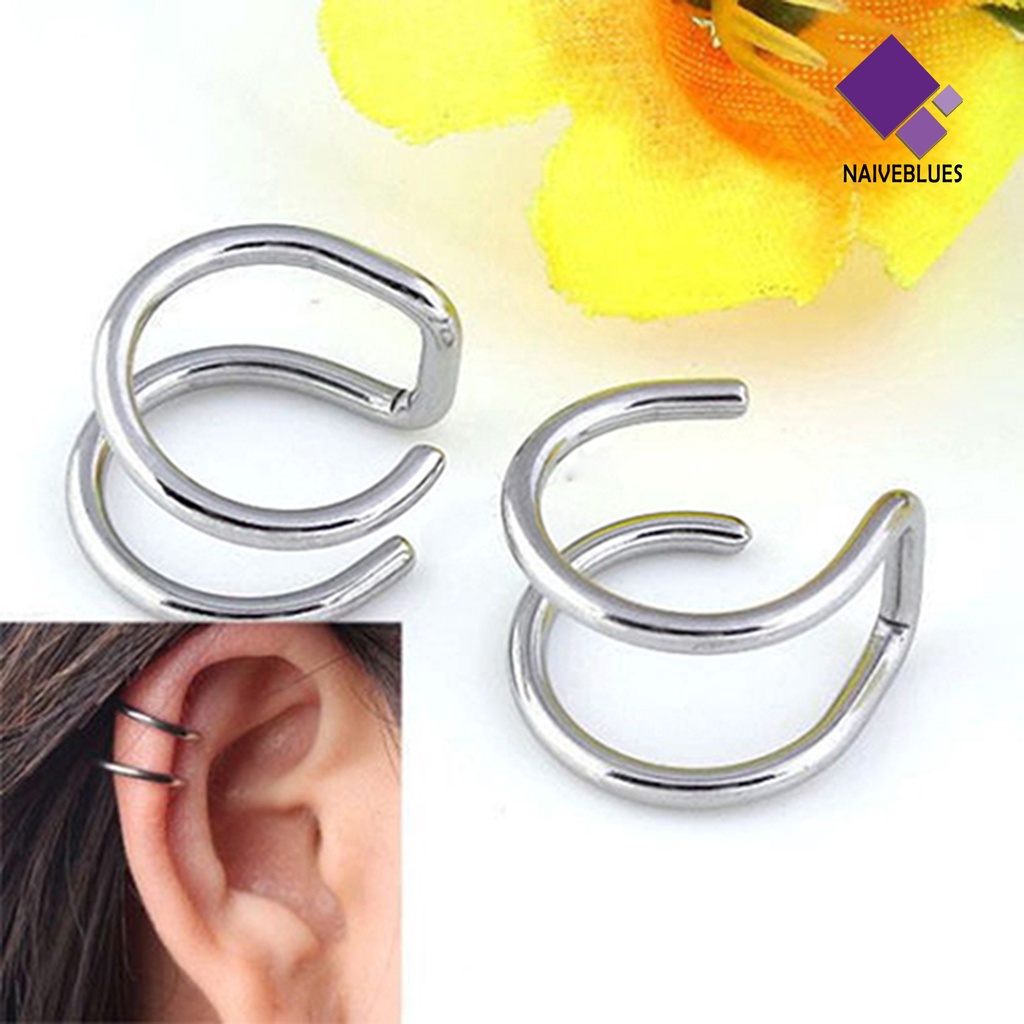 Anting Palsu Model 2 Baris Bahan Steel