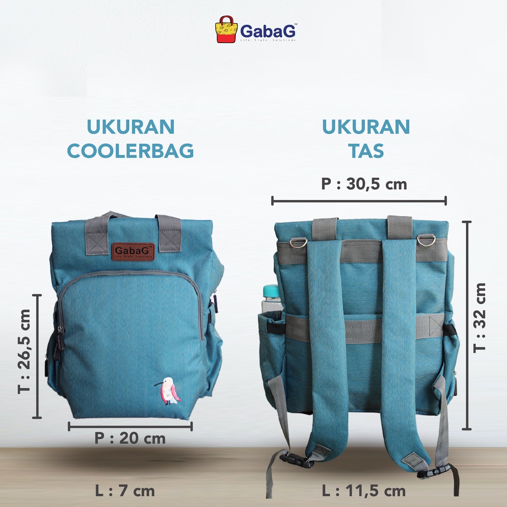 GABAG COOLER BAG KINAN - BACKPACK SERIES (FREE 2 ICE GEL)