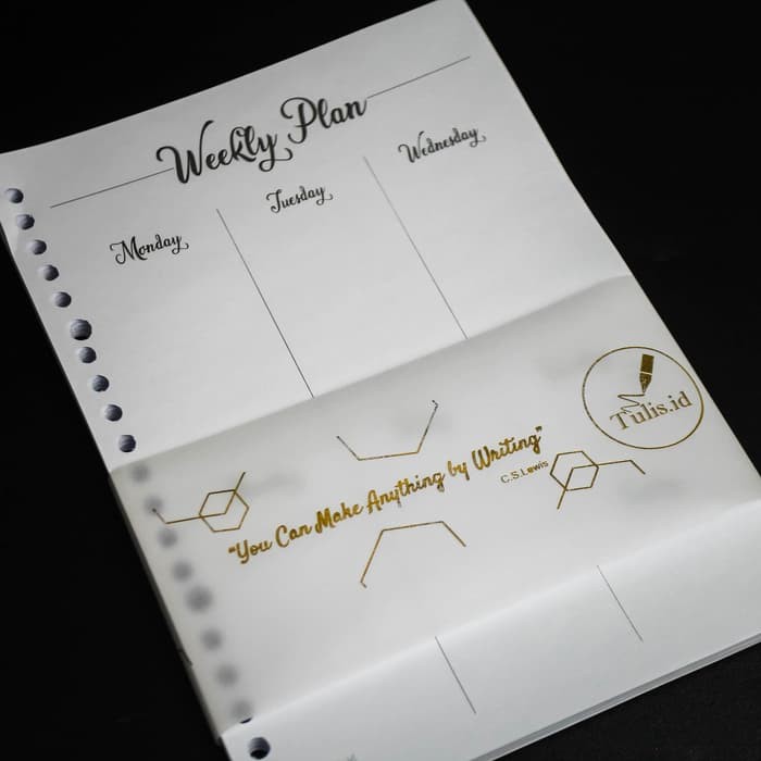 

Order Langsung [Tulis.Id] Simple Column Weekly Planner A5 Loose Leaf Binder 100 gsm Murah