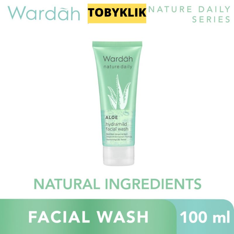 Wardah Nature Daily Aloe Hydramild Facial Wash 100 &amp; 60 ml