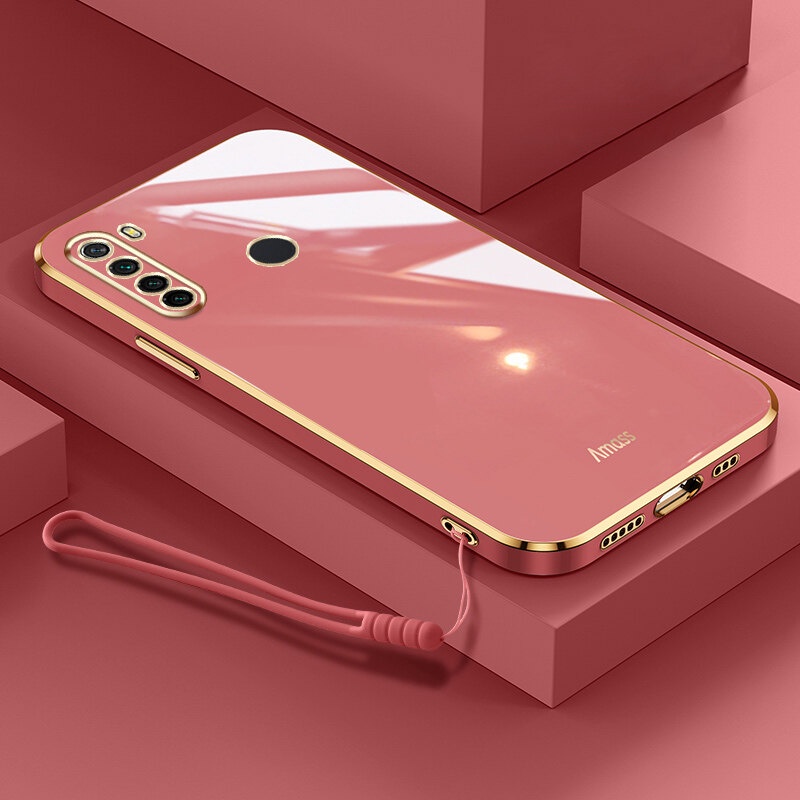 Case Bahan Silikon Dengan lanyard Untuk Xiaomi Redmi Note 8 2021