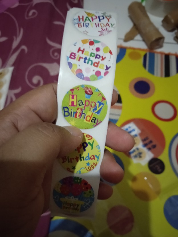( 10 Pieces ) (part 7)stikerulangtahun/stikerhappybirthday/stikerucapan/stikersegel/stikersegelmotif