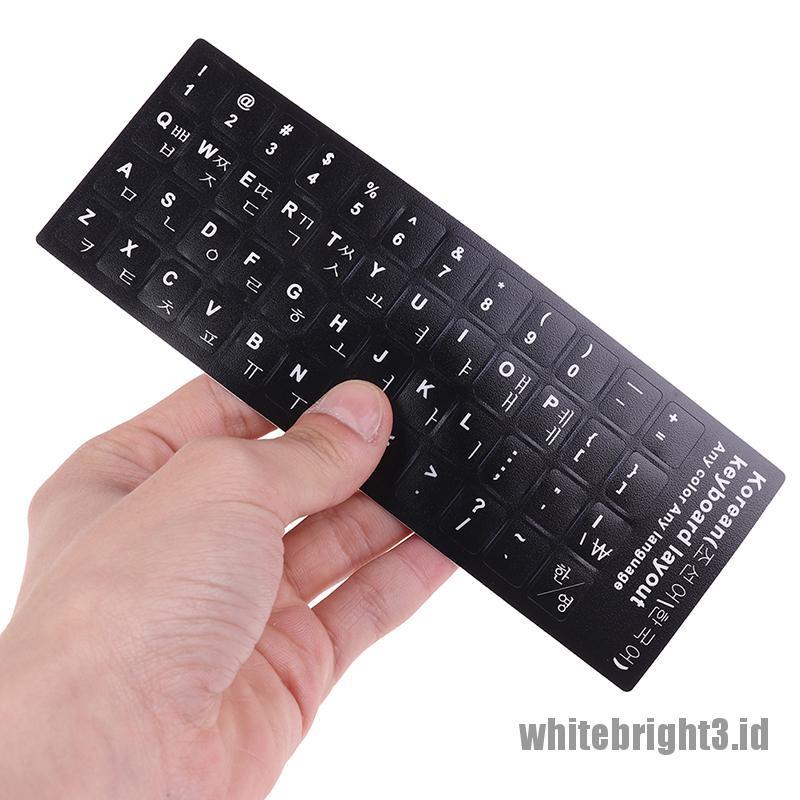 &lt; White3 &gt; 1Pc Stiker Pelindung Keyboard Motif Print Gaya Korea