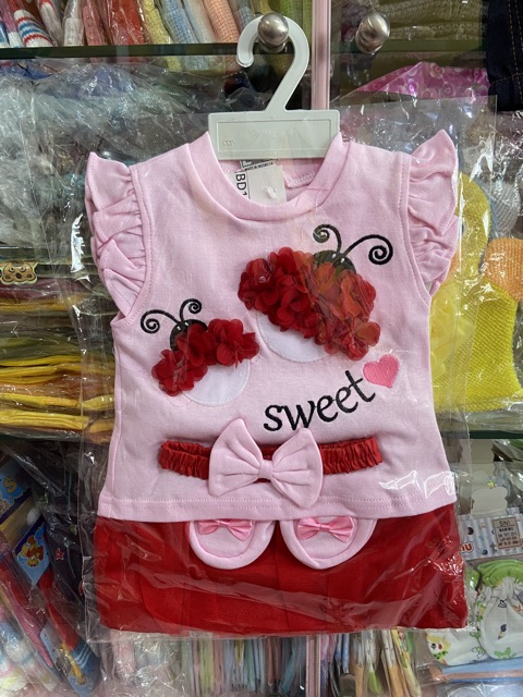 ❤ Baby Fashion ❤ 4in1 SET TUTU BAYI + BANDANA + SEPATU PEREMPUAN 3-12BLN / BABY GIRL TILE SET / KADO