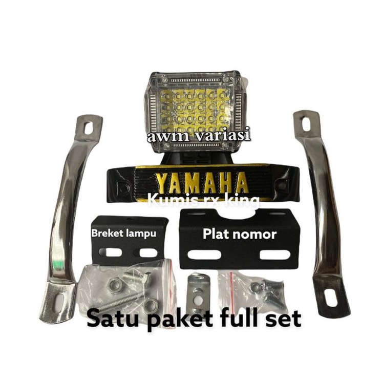 Paket Lampu Led Set Kumis Kumisan Rx King Set Pangkon Breket Full Set