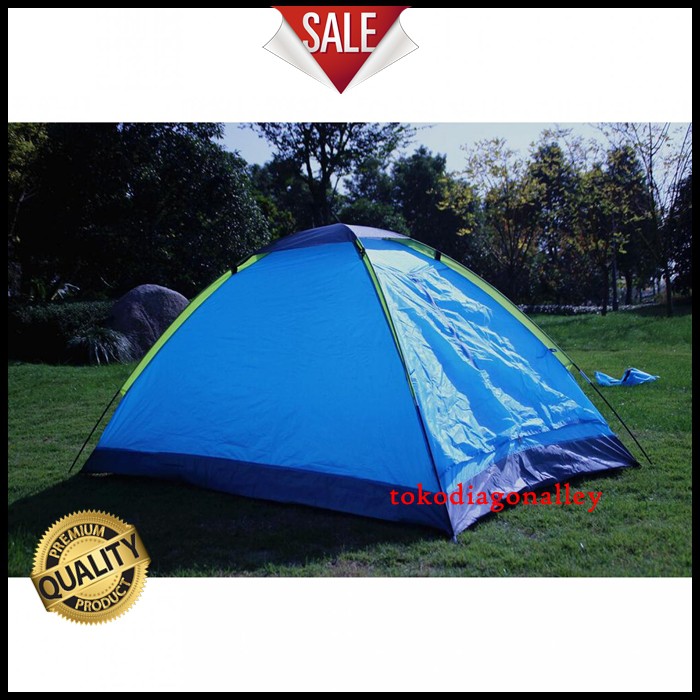 Tenda Camping Double Layer Murah Outdoor Biru