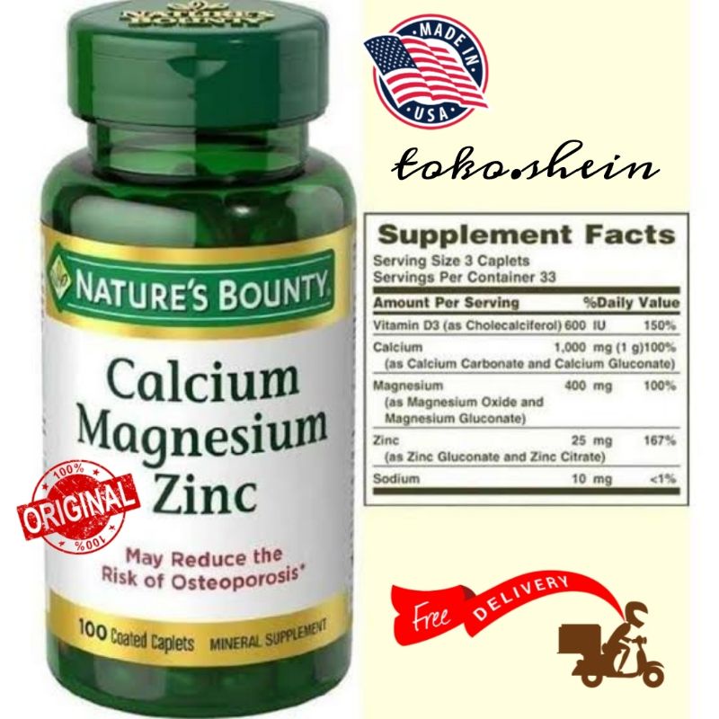 Natures bounty calcium magnesium zinc d3