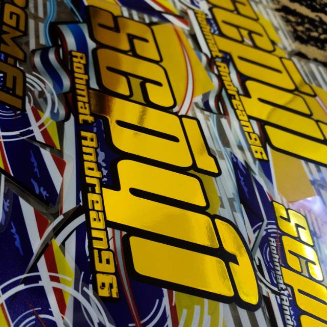 Striping Transparan Scoopy New Gold Elegant