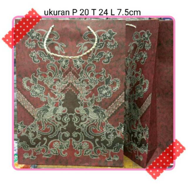 

Tas tengteng kertas batik coklat goodybag Paper Bag batik Coklat