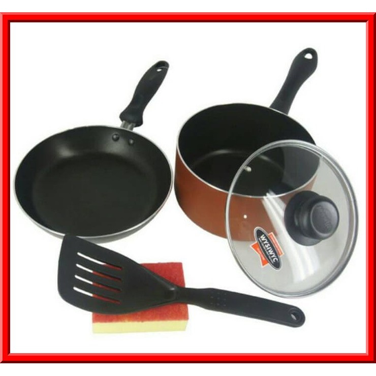 MURAH - MAXIM VENICE SET ( PANCI+TUTUP KACA + WAJAN+SPATULA + SPONGE ) - MAXIM PANCI MURAH
