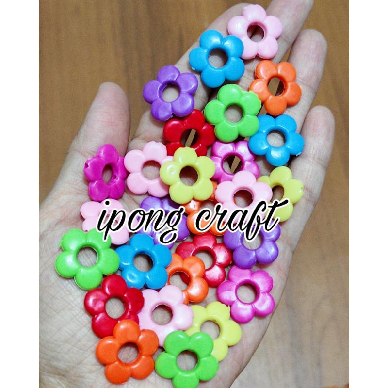 Mote Bunga Lubang /Mote Bunga/ Manik Bunga/Manik Strap Masker /Manik gelang kalung