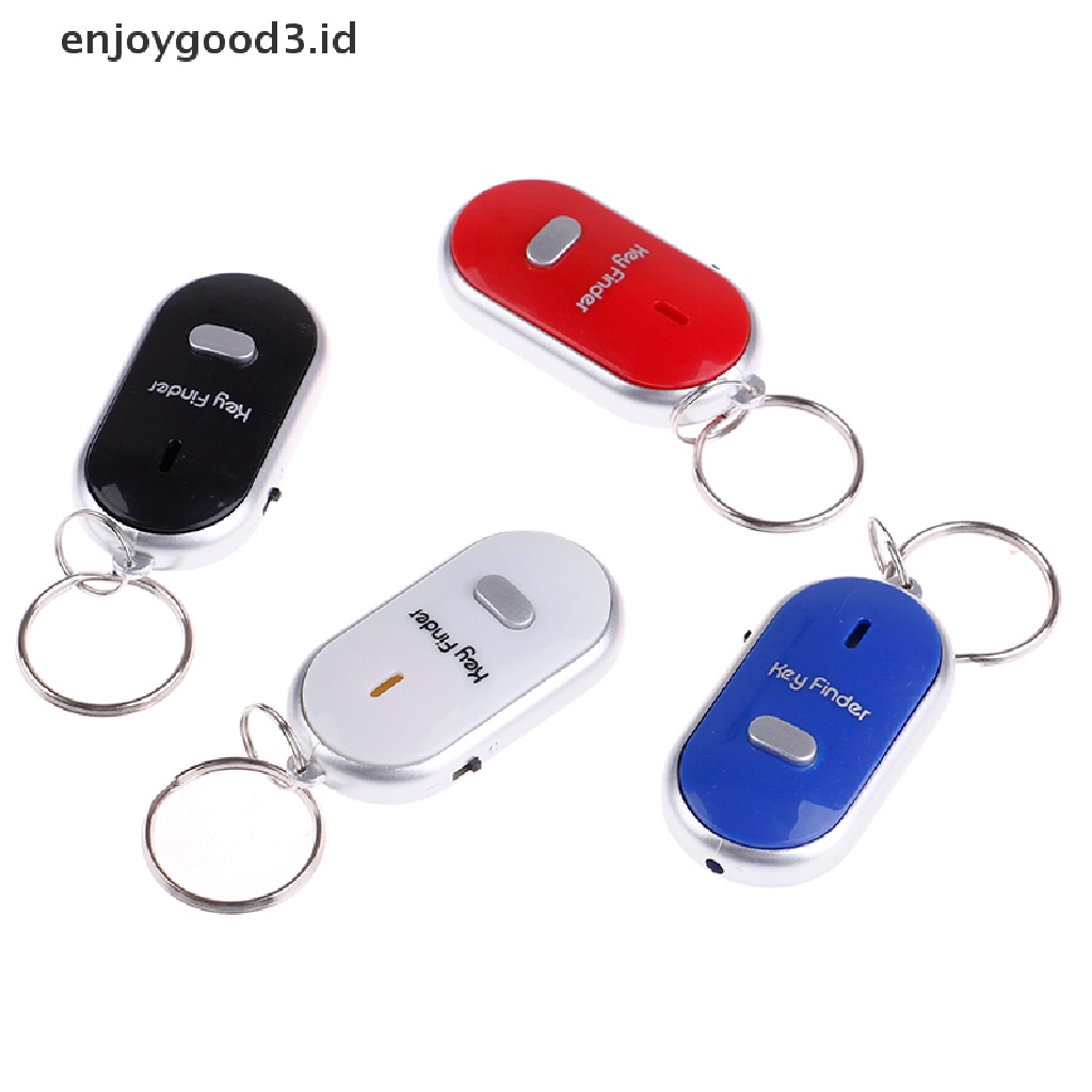 (id) 1pc Gantungan Kunci Mini Dengan Lampu LED + Peluit Anti Hilang