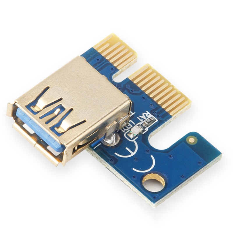 Btsg VER009S Kabel Ekstensi PCI-E Riser Card 1X 16X Riser Adapter USB 6Pin