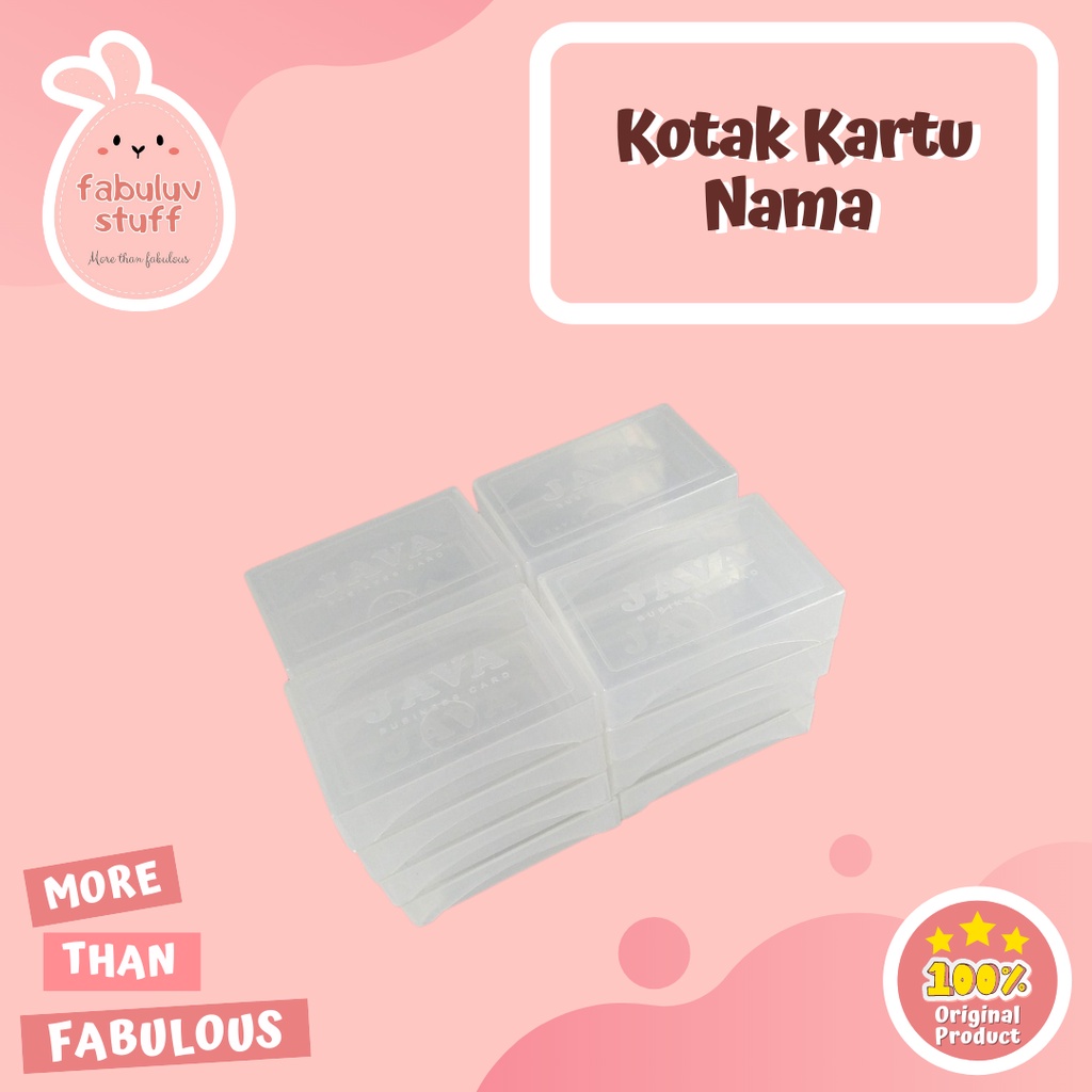 

ATK ~ Tempat Kotak Kartu Nama Kosongan / Blank Name Card Box 6,5 x 9,5 JAVA