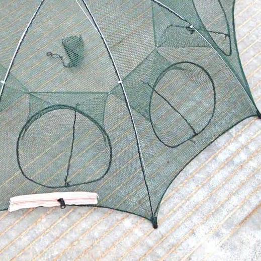 ➣ Payung Bubu Jaring Jebakan Perangkap Udang ikan Kepiting Model Payung 8 Lubang ➵