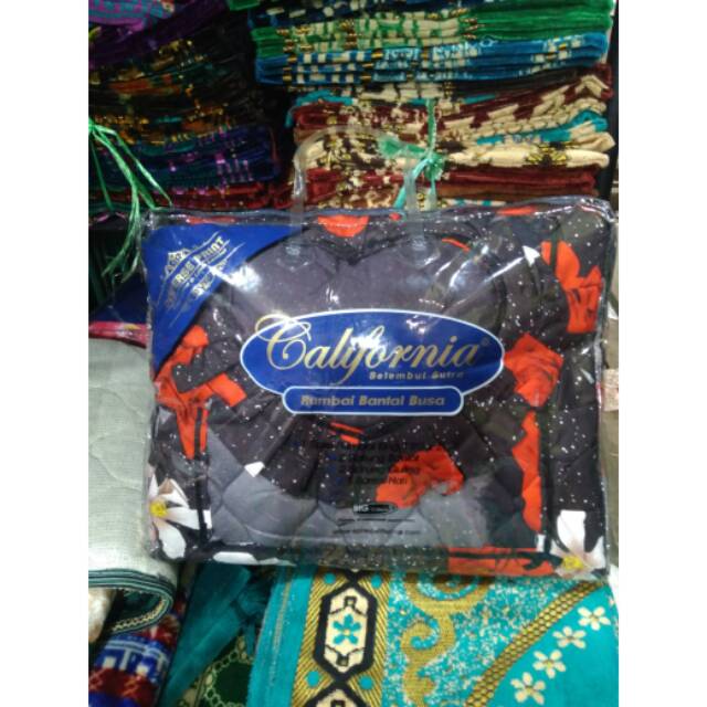 Sprei rumbai bantal busa california ukuran 180×200