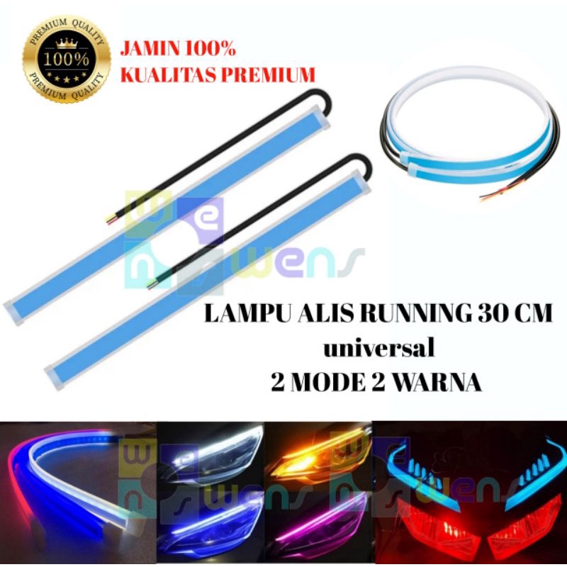 Lampu alis led running/lampu led alis running 30cm slim alis DRL fleksibel 30cm 2mode/lampu alis dau