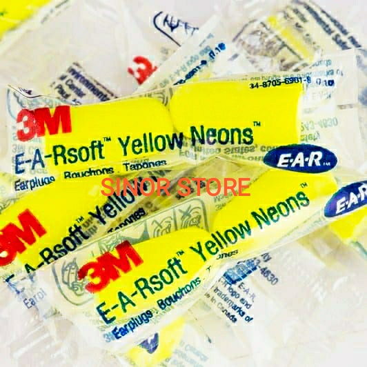 Earplug 3M E-A-Rsoft Yellow Penyumbat Telinga Saat Kerja dan Tidur