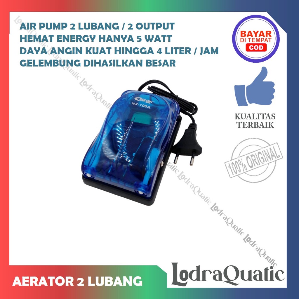 {MESIN GELEMBUNG DUA LUBANG} AIR PUMP DUA LUBANG SILENT MESIN OKSIGEN TIDAK BERISIK MESIN GELEMBUNG DUA LUBANG TIDAK BERISIK POMPA UDARA FILTER AQUARIUM AERATOR AMARA POMPA AQUARIUM AERATOR KOLAM AERATOR 2 LUBANG LAMPU CELUP AQUARIUM LAMPU AQUARIUM