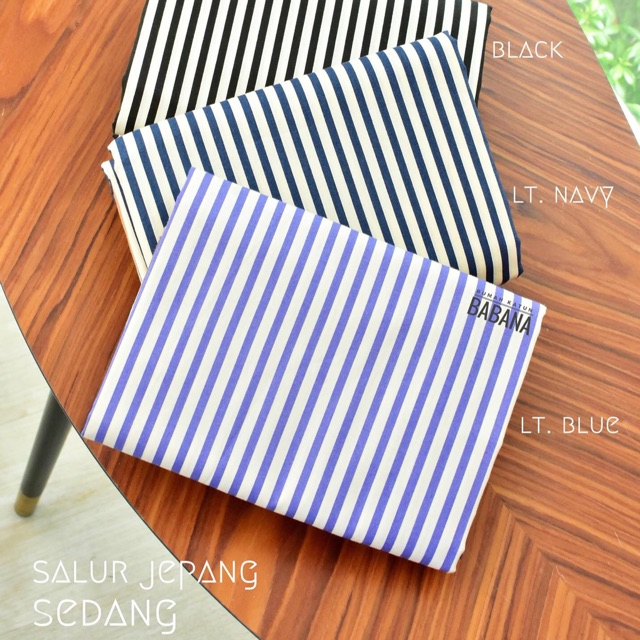 KAIN KATUN JEPANG SALUR | SALUR SEDANG | harga untuk 0.5m