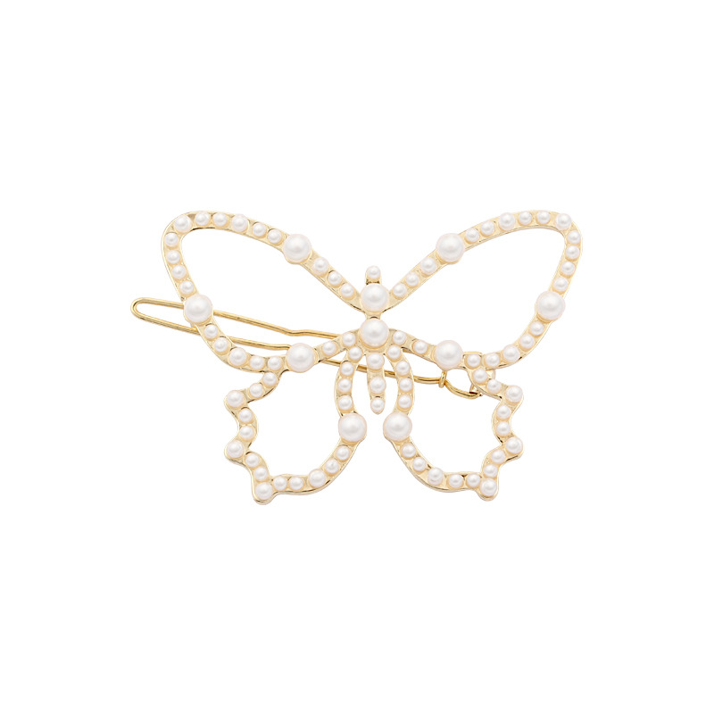 Pearl Kupu-kupu Jepit Rambut Sederhana Hairpin Sisi Klip Gadis Korea Aksesoris Rambut