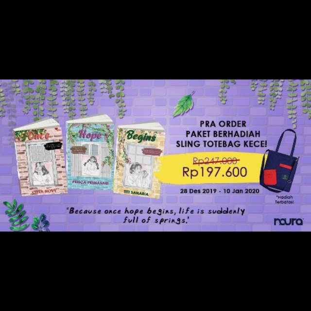 Novel Urban Romance : Once, Hope dan Begin - Prisca Primasari