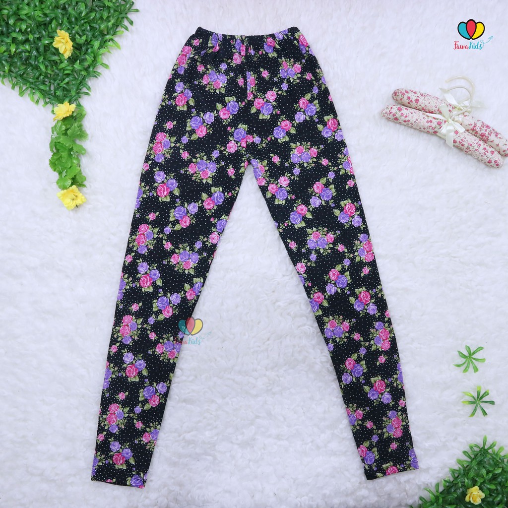 Legging Motif uk Remaja Tanggung fit to M / Celana Leging Motif Panjang Ketat Wanita Perempuan Adem