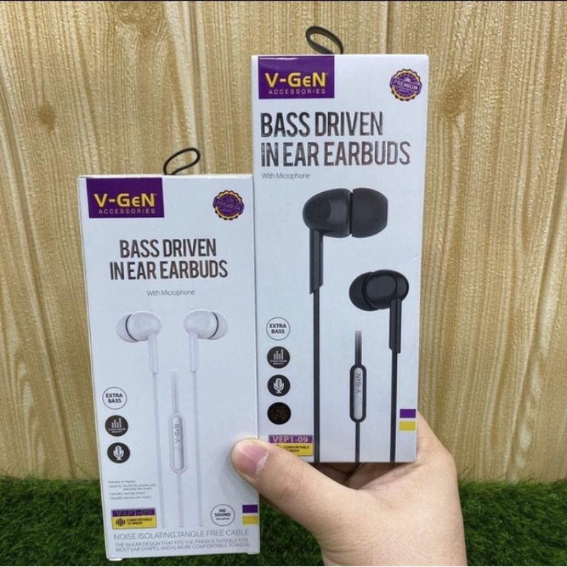 Handsfree extra bass earphone buds original Headset bass V-GEN [VP-09]