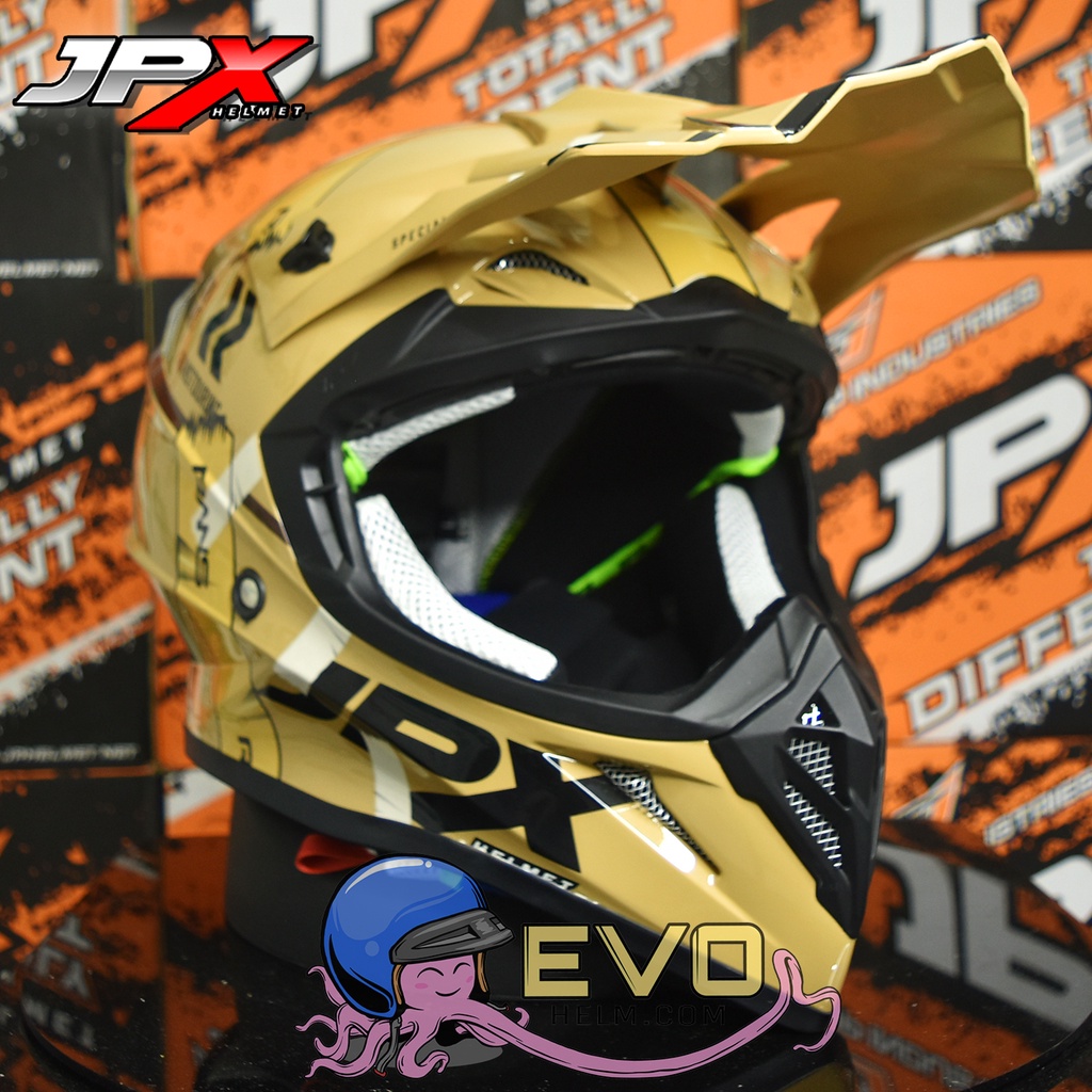 HELM JPX CROSS_HUMAN INSIDE RANS - CAPPUCINO GLOSSY ORIGINAL HELM JPX CROSS MOTIF RANS SPECIAL EDITION JPX TERBARU HELM CROSS TRAIL KLX JPX HELEM CROSS JPX HUMAN INSIDE RANS HELM JPX TERBARU