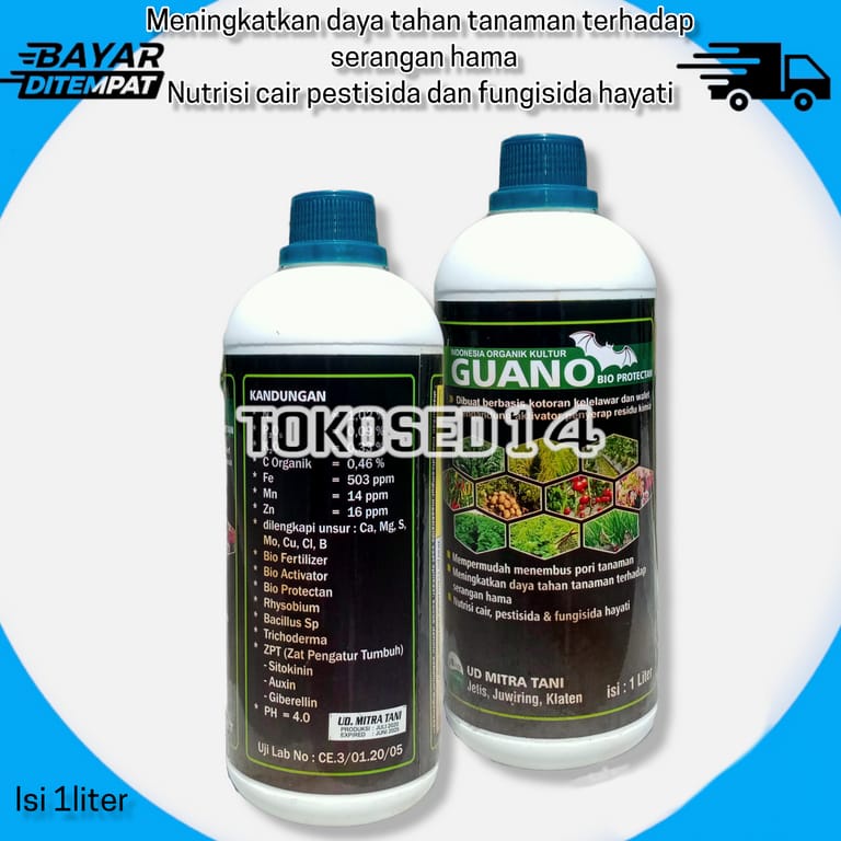 Pupuk organik kohe walet dan kelelawar nutrisi tanaman GUANO BIO PROTECTAN  pestisida fungisida haya