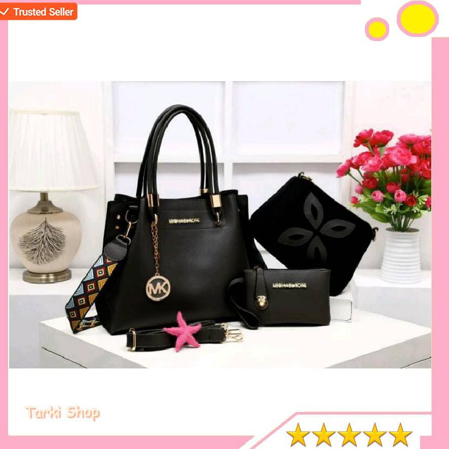 Termurah TAS MK FASHION SET 3IN1 - SELEMPANG  IMPORT MURAH  BATAM - TAS PESTA ON04