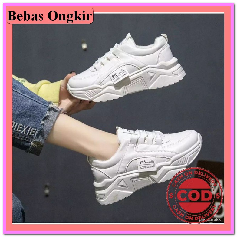 Sepatu Sneakers Wanita Shoes S880 Sepatu Sneaker Cewek Import Ala Korea Elegant Model Casual Santai 