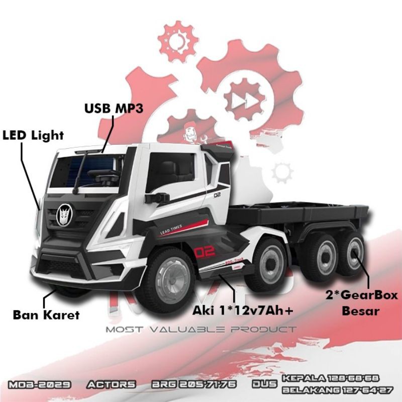 MAINAN ANAK MOBIL AKI TUNGGANG KONTAINER ACTORS MVP2029