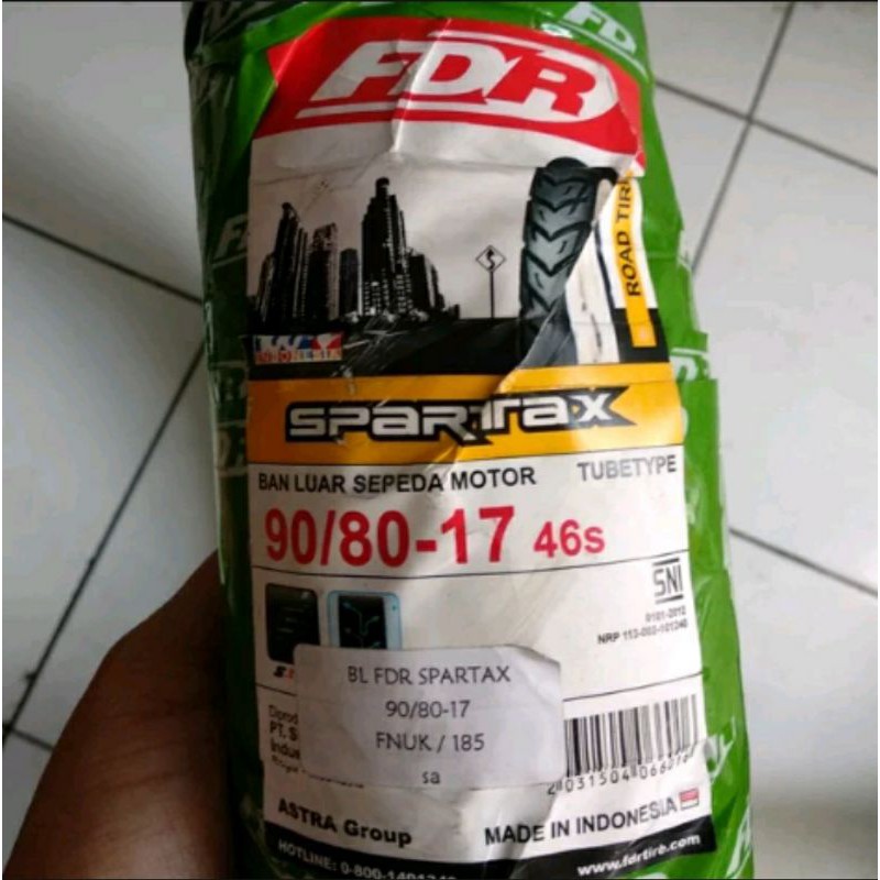 Ban Luar Motor FDR 90 - 80 ring 17 Spartax - ukuran 300 - 17 FDR Spartak Racing