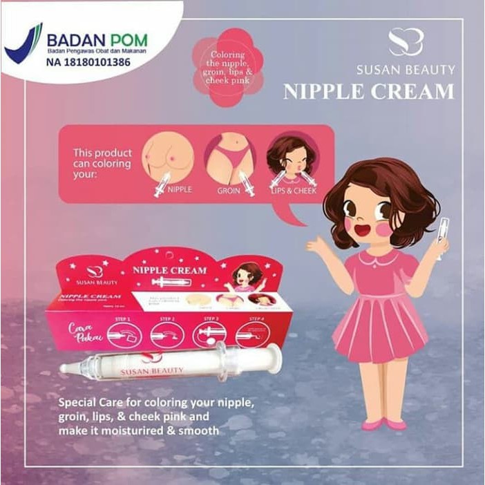 ❤ RATU ❤ Susan Beauty Nipple Cream | Krim Lotion Pemerah Bibir Puting Miss V (✔️BPOM)