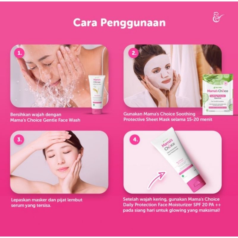 Mama's Choice Sheet Mask Soothing Protective Isi 3 Pcs - Masker Wajah