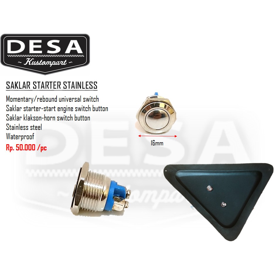Saklar Starter Chrome Motor Custom