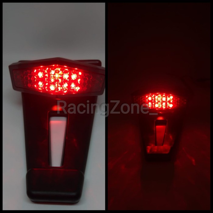 Motor-Spakbor- Spakbor Belakang Klx Plus Lampu Stop Dan Lampu Sein Kiri - Kanan -Spakbor-Motor.