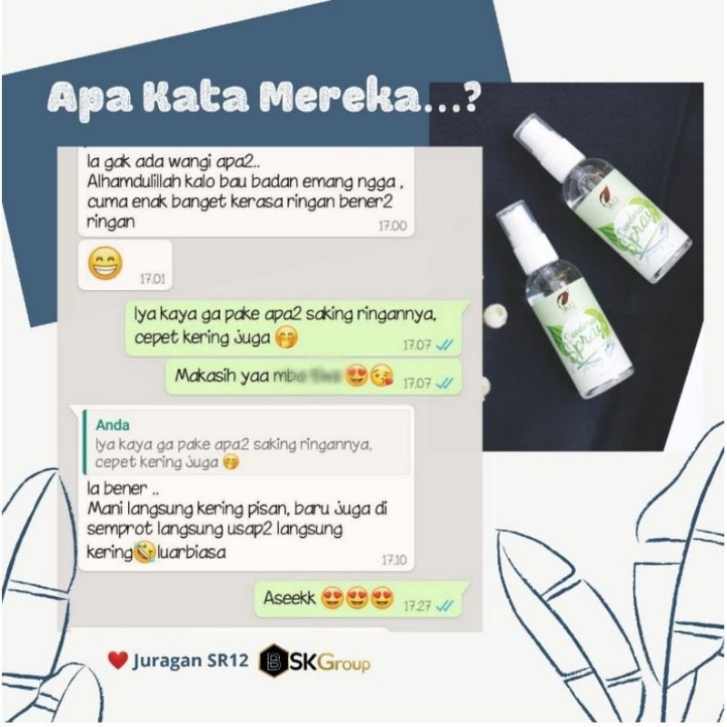 Deodorant spray SR12 ampuh untuk penghilang bau badan 60ml