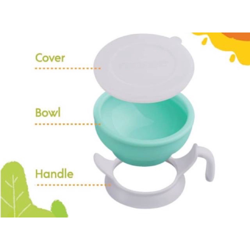 Monee Baby Silicone Bowl with Handle 150ml Mangkok Silikon Makan Bayi Mpasi Pegangan Suction Bowl Premium Bisa di Steril BPA FREE