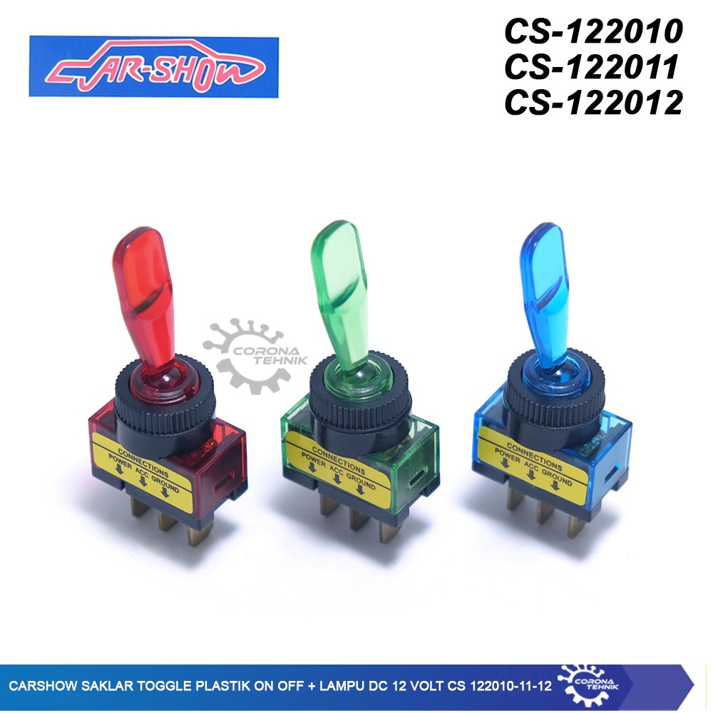 Saklar Toggle On Off + Lampu DC 12 Volt - CS-122010-11-12 Carshow