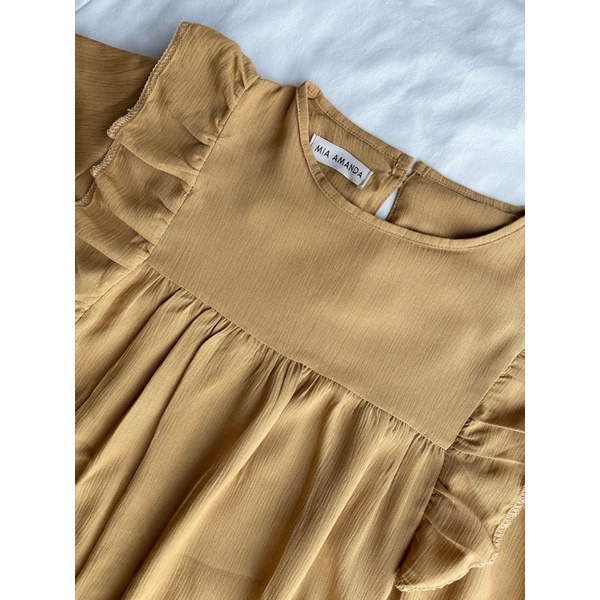 BIANCA BLOUSE / ATASAN WANITA by Mia Amanda-CARAMEL