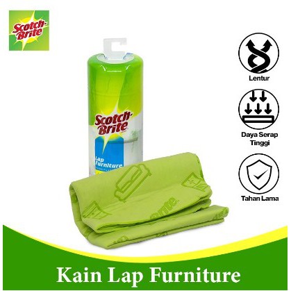 3M Scotch Brite Lap Funiture Lap Tangan Bahan Kanebo ID-88